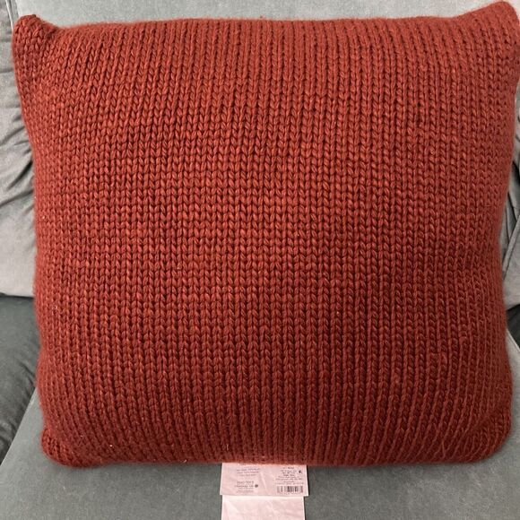 Threshold Designed Studio McGee Oversized Bobble Knit Square Throw Pillow Rust - Picture 7 of 10
